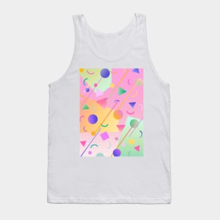 80s pop retro memphis PINK Tank Top